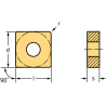 Walter NTS-ER-16 019W WXP20 Placas giratorias de rosca exterior – Perfil completo, Whitworth NTS