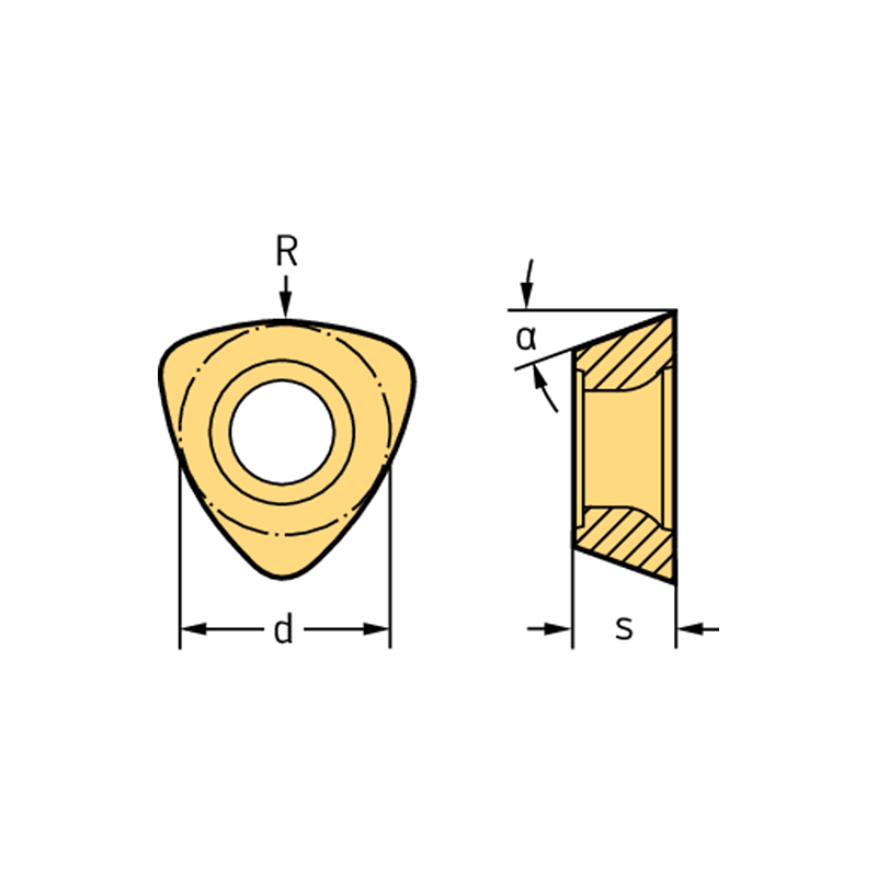 Walter P26315R12 WKP25S Triangulares positivas