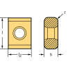 Walter P44290-1R125-D57 WKP25S Romboidales tangenciales