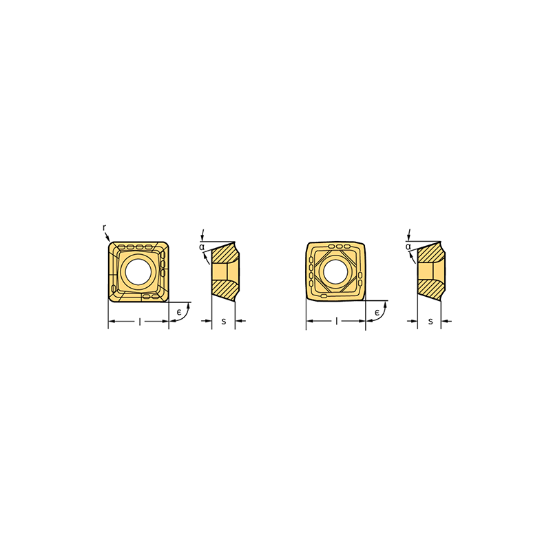 Walter P4840C-8R-E67 WKP35S Cuadradas P484 .