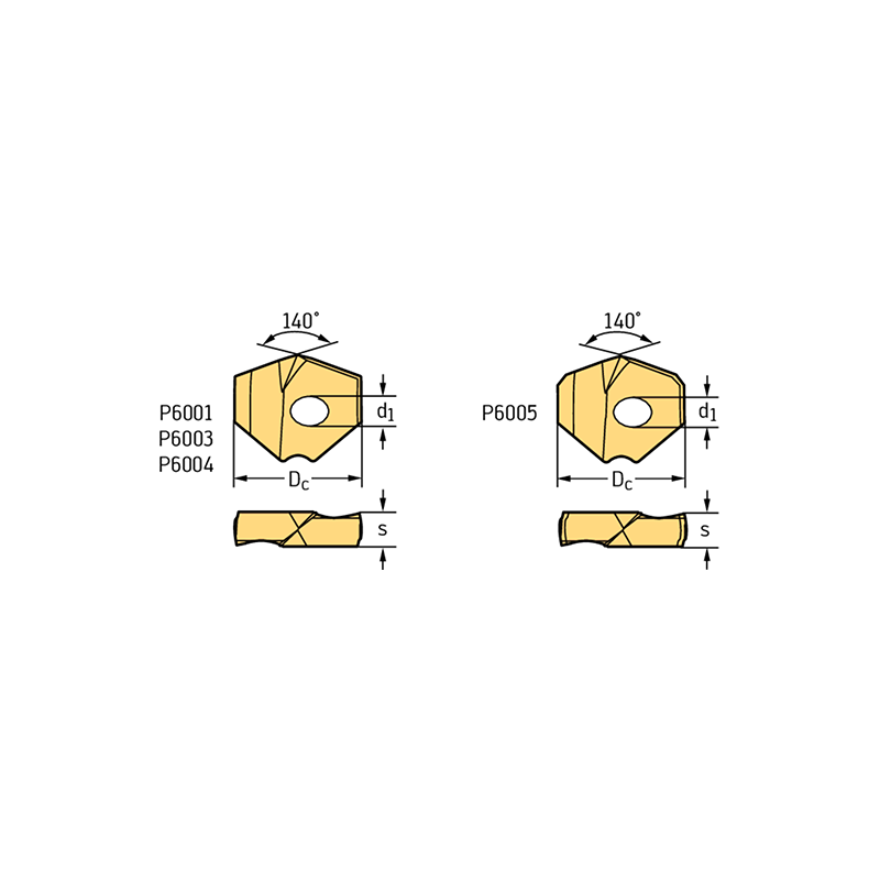 Walter P6003-D22,47R WMP35 Puntas taladradoras