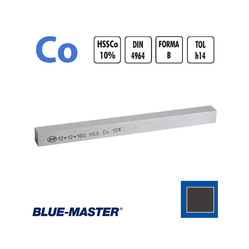 Cuchillas Cuadradas de Cobalto 10% Para Torno DIN4964 Forma B Cuchillas Cuadradas de Cobalto 10% Para Torno DIN4964 Forma B