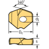 Walter P6005-D12,70R WKK45C Puntas taladradoras