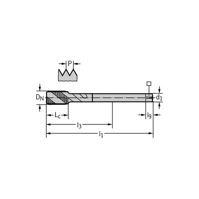 Walter TC115-M10X1-L0-WY80AA Machos de roscar a máquina HSS-E