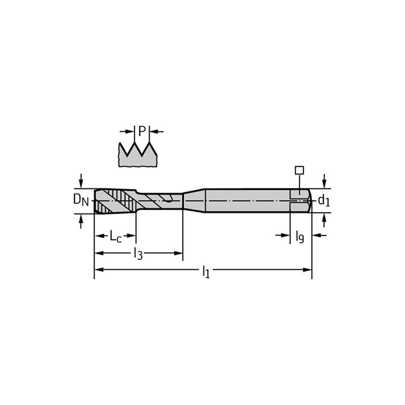 Walter TC115-M6-C0-WY80AA Machos de roscar a máquina HSS-E