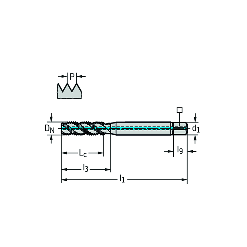 Walter TC120-M8-C1-WW60AG Machos de roscar a máquina HSS-E-PM