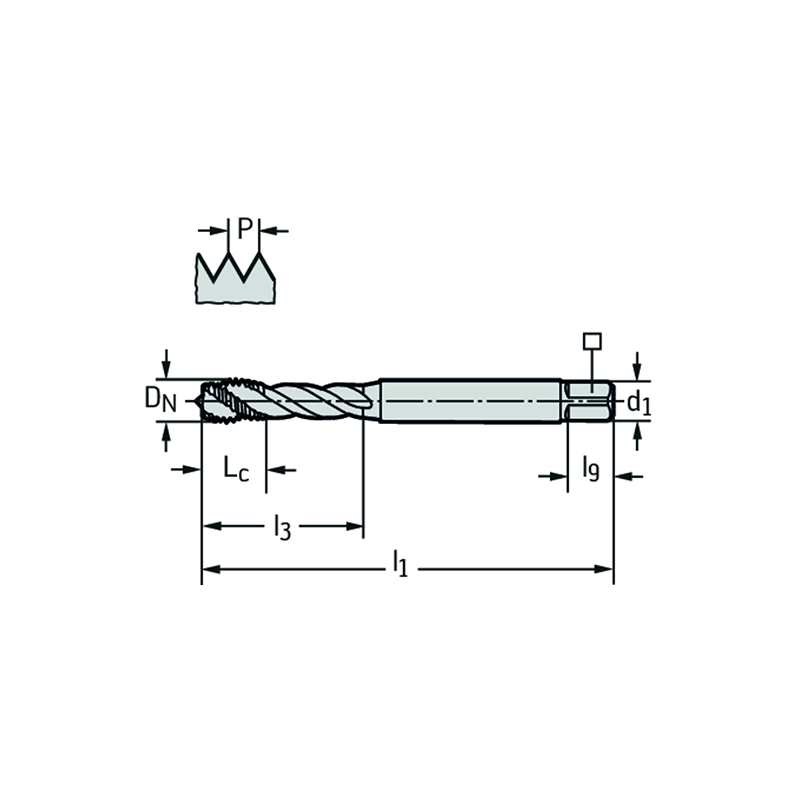 Walter TC121-M8-C0-WW60RG Machos de roscar a máquina HSS-E (-PM)