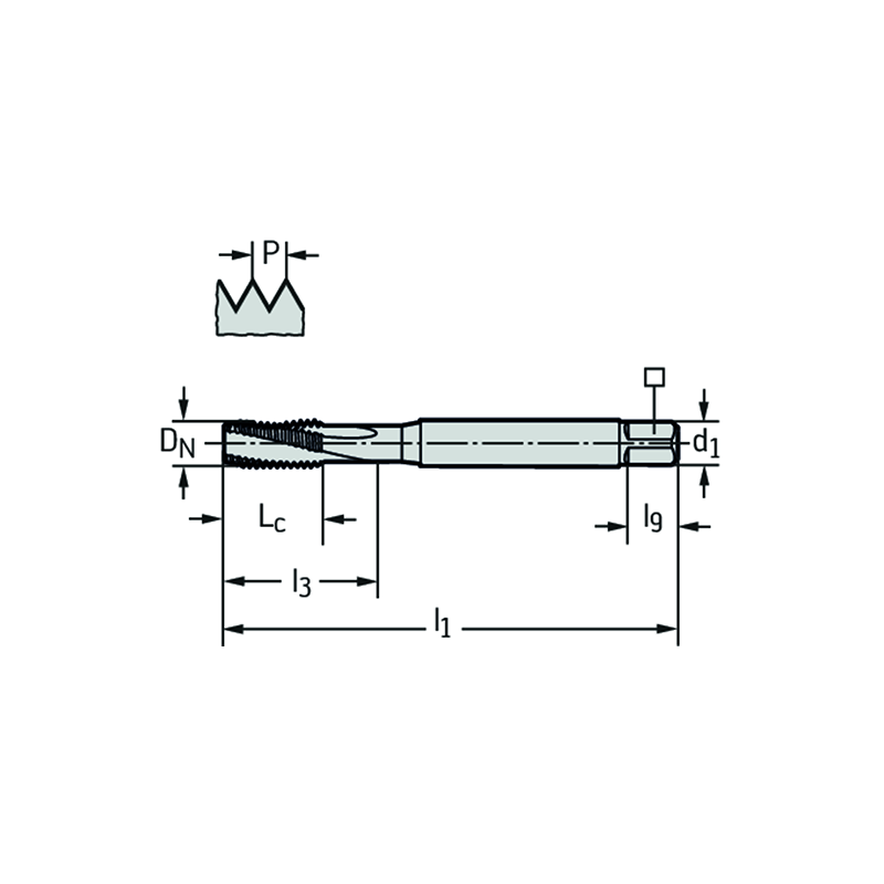 Walter TC122-M10-C0-WW60BC Machos de roscar a máquina HSS-E-PM