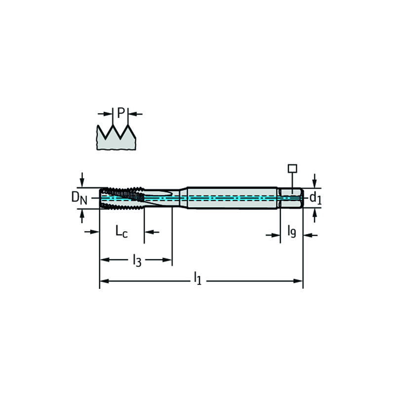 Walter TC122-M10-C1-WW60BC Machos de roscar a máquina HSS-E-PM