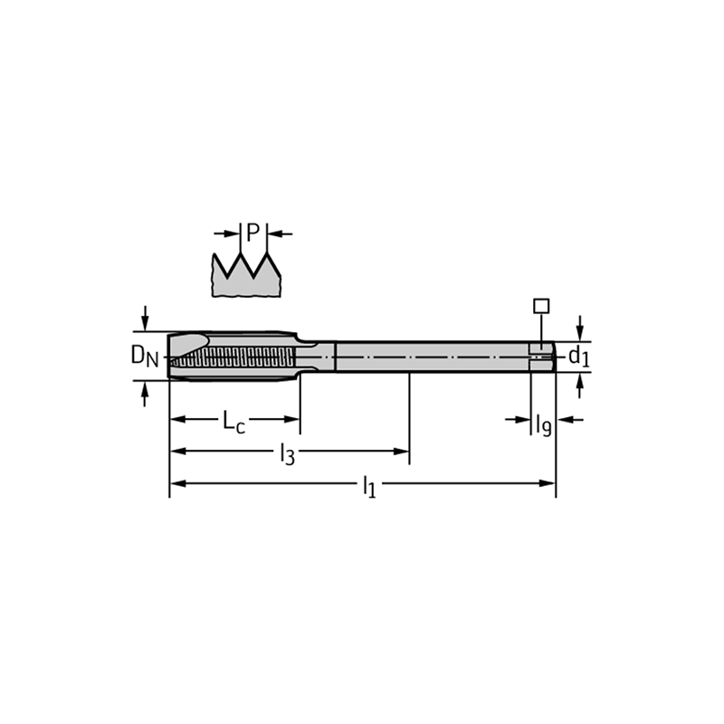 Walter TC216.UNF3/4-L0-WY80AA Machos de roscar a máquina HSS-E TC216