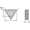 Walter TNGA160408T02020 WCK10 Cerámica: triangulares negativas 60°