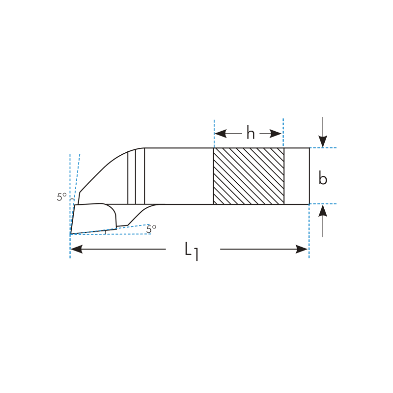 Portaherramientas Soldadas de Widia ISO 3 5º para Torneado Exterior Blue-Master