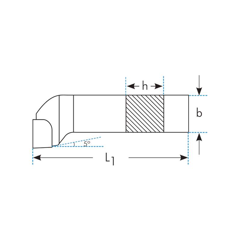 Portaherramientas Soldadas de Widia ISO 5 5º para Torneado Exterior Blue-Master