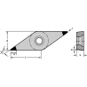 Walter VBGW160408TS-2 WBH10 CBN: romboidales positivas 35° VBGW
