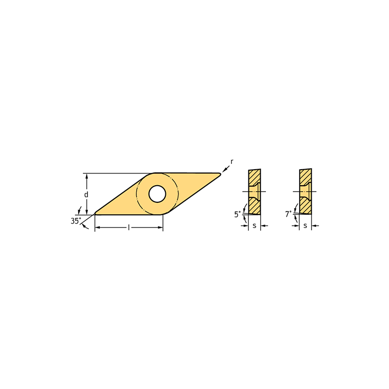 Walter VCGT110301-FN2 WNN10 Romboidales positivas 35°