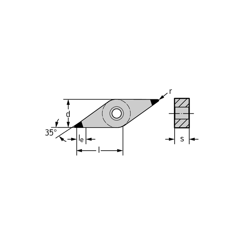 Walter VNGA160408TM-2 WBH20 CBN – Romboidales negativas 35° VNGA