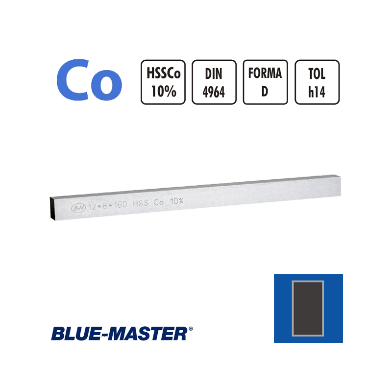 Cuchillas Rectangulares de Cobalto 10% Para Torno DIN4964 Forma D Cuchillas Rectangulares de Cobalto 10% Para Torno DIN4964 Forma D