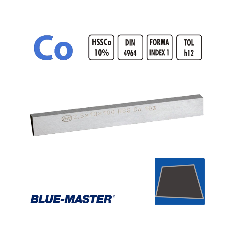 Cuchillas Trapeciales de Cobalto 10% Para Torno DIN4964 Forma Index 1 Cuchillas Trapeciales de Cobalto 10% Para Torno DIN4964 Forma Index 1