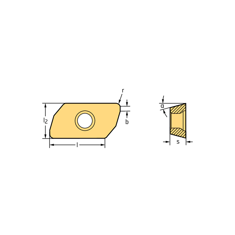 Walter ZDGT200520R-K85 WNN15 Romboidales positivas