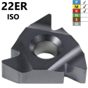 Placas de Roscado 22ER ISO Exterior de Pasos Métricos (3,5-6,0) Recubrimiento TIALN
