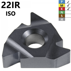 Internal Threading Inserts 22IR ISO Metric Pitch (3,5-6,0) Coating TIALN