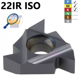 Internal Threading Inserts 22IR 60º Metric Pitch Coating TIALN (3,5-6,0)