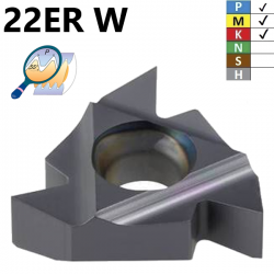 External Threading Inserts 22ER 55º Whitworth Pitch Coating TIALN (4-7)