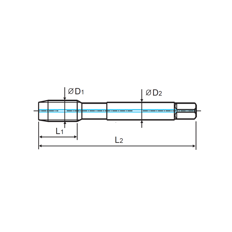 Macho Helicoidal de Máquina Refrigerado Métrico Iso Standard HSSE YG1