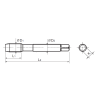 Macho Recto de Máquina Métrico Iso Standard Metal Duro (HRc50~60) YG1