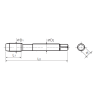 Macho Recto de Máquina Métrico Iso  Metal Duro Fundición-Aluminio YG1
