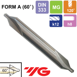 Carbide, Center Drills 60º Form A