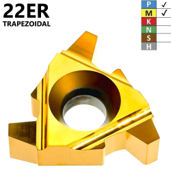 Placas de Roscado 22ER Trapezoidales (4,0-6,0) Recubrimiento TIN