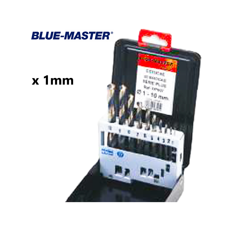 Set de Brocas en intervalos de Ø 1-10 x 1 mm DIN338 HSS Plus BLUE-MASTER Set de Brocas en intervalos de Ø 1-10 x 1 mm DIN338 HSS Plus BLUE-MASTER