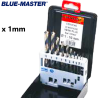 Set de Brocas en intervalos de Ø 1-10 x 1 mm DIN338 HSS Plus  BLUE-MASTER