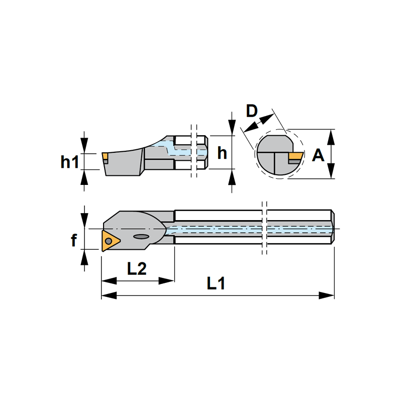 Set STFC 90° Portaherramientas Interiores de Torno