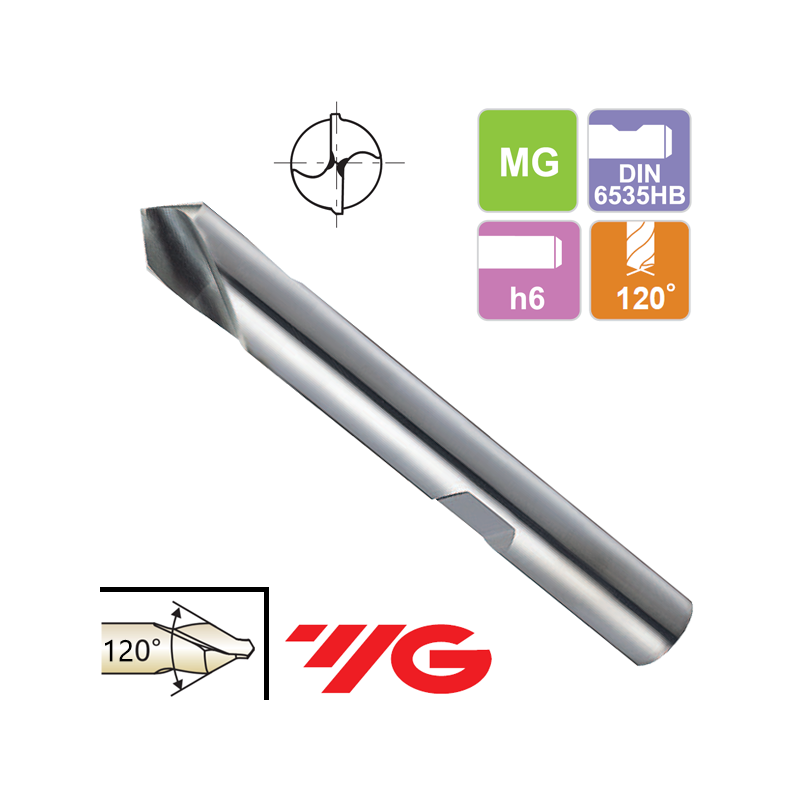 Broca Centrar CNC 120º Metal Duro YG1 Broca Centrar CNC 120º Metal Duro YG1
