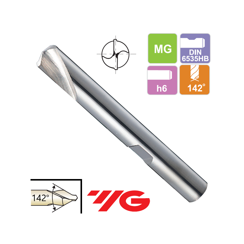 Broca Centrar CNC 142º Metal Duro YG1 Broca Centrar CNC 142º Metal Duro YG1