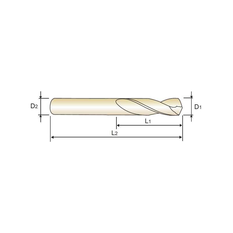 Broca Corta Premium HSS-PM Multi-1 Drills TiAlN YG1