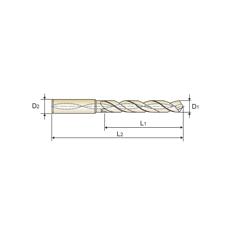 Broca Metal Duro 8 x D Refrigerada Aluminio YG1