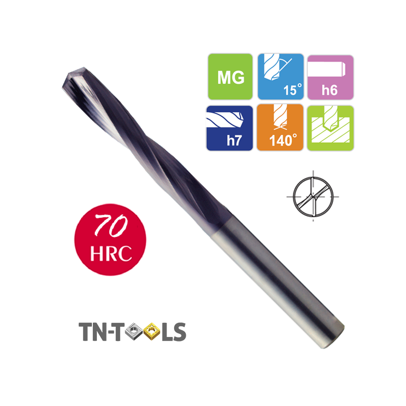 Broca Metal Duro Acero templado HRc70 Recubrimiento TiAlN YG1 Broca Metal Duro Acero templado HRc70 Recubrimiento TiAlN YG1