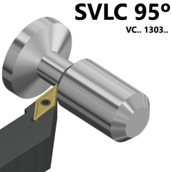 Porta Herramientas de Torno SVLC 95º Exterior Aplicaciones Cilindrado y Copiado