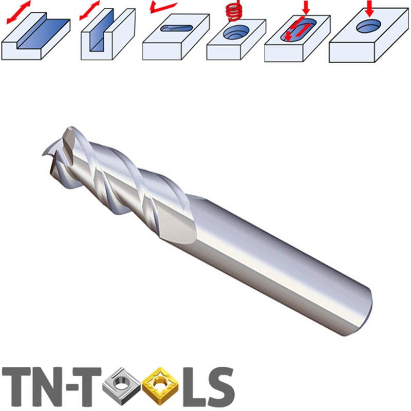 Fresa Metal Duro 3 Cortes Aluminio