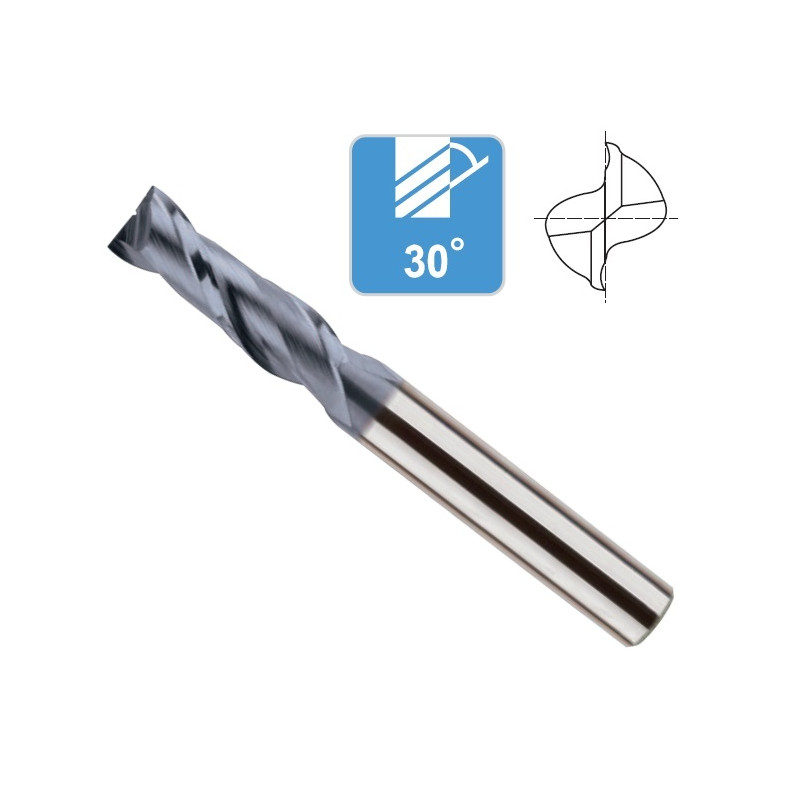 Fresa Metal Duro 2 Cortes Serie Larga Recubrimiento TiCN 56HRC Fresa Metal Duro 2 Cortes Serie Larga Recubrimiento TiCN 56HRC