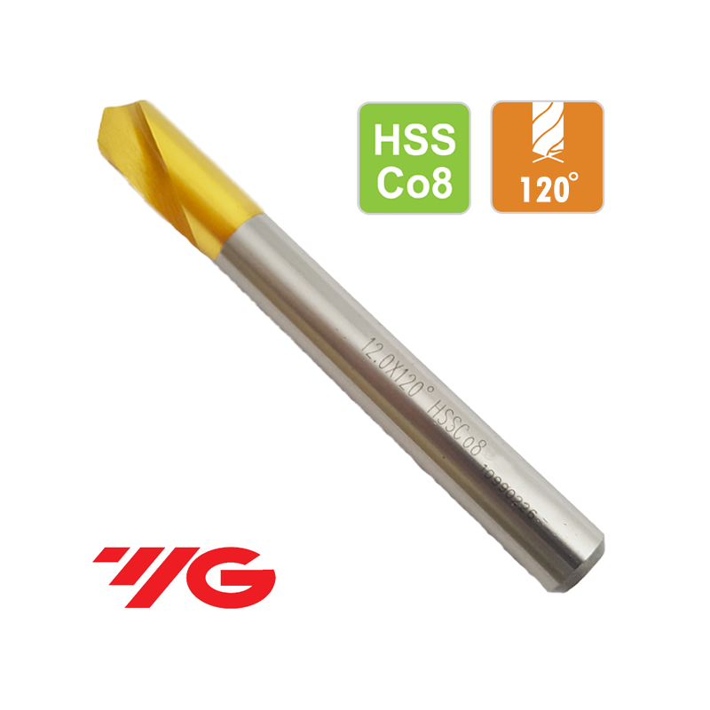 Broca Centrar CNC 120º Acero al Cobalto HSSCo8 Recubrimiento TIN Broca Centrar CNC 120º Acero al Cobalto HSSCo8 Recubrimiento TIN