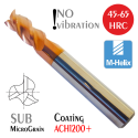 Fresa Metal Duro 3 Cortes Recubrimiento ACH 45-65 HRC Hélice Variable de Corte Reforzado Antivibratoria