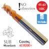 Fresa Metal Duro 3 Cortes Recubrimiento ACH 45-65 HRC Hélice Variable de Corte Reforzado Antivibratoria