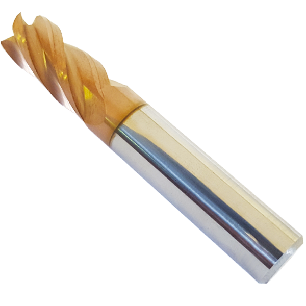 Corintian Fresa de metal duro con 4 dientes Ø 1,5mm AlTiN revestimiento Ø 1-20mm High performance cutting HPC 