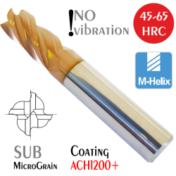 Fresa Metal Duro 4 Cortes Recubrimiento ACH 45-65 HRC Hélice Variable de Corte Reforzado Antivibratoria