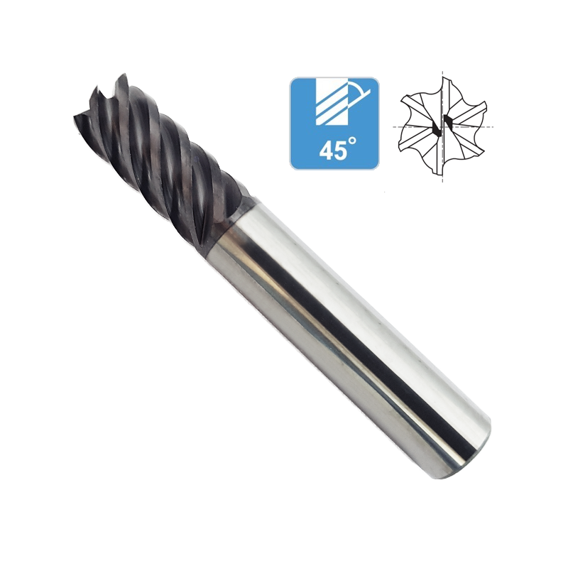 Fresa Metal Duro 6 Cortes Recubrimiento TiCN 56HRC Fresa Metal Duro 6 Cortes Recubrimiento TiCN 56HRC