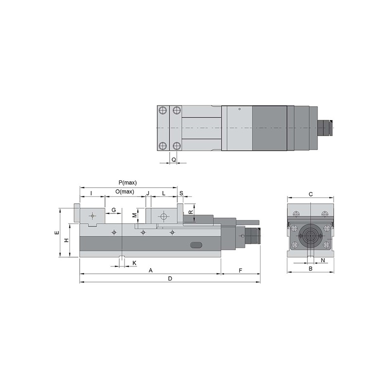 Precision vice AVQ-160G/HV mechanical with mechanical booster